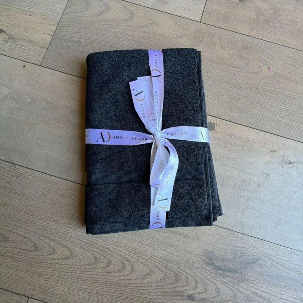 Ample Decor Morbido Cotton Bath Mat 24 x 17 Inches - Black Ample Decor